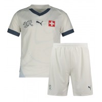 Camisa de time de futebol Suíça Replicas 2º Equipamento Infantil Europeu 2024 Manga Curta (+ Calças curtas)